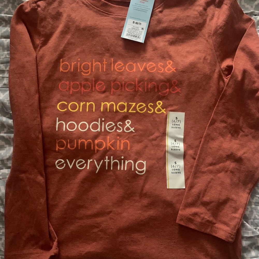 Fall long sleeve tee